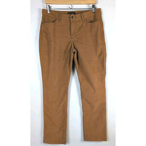 Lee Corduroy Pants Women’s 10S (M 33x28.5) Straight Fit Brown Stretch Casual
